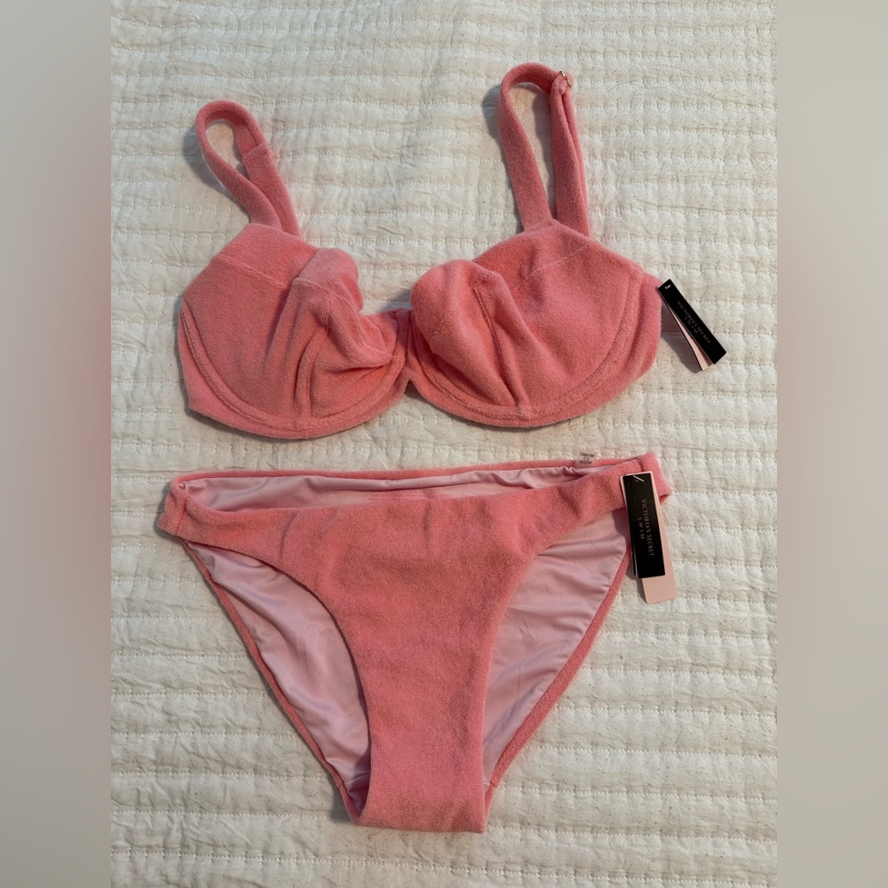 NWTs Victoria's Secret Light Pink Bikini; top: 32DDD, bottom: Small